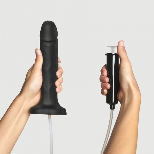 Фалоімітатор, що кінчає Strap-On-Me Squirting Cum Dildo Realistic Black, діам. 3,5 см, силікон в інтернет супермаркеті PbayMarket!