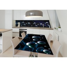 Наклейка 3Д вінілова на стіл Zatarga «Бульбашки диму» 650х1200 мм для будинків, квартир, столів, кав'ярень, кафе