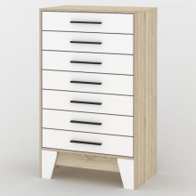 Комод Тиса Мебель 119 Дуб сонома Білий 85.5x40x73 см