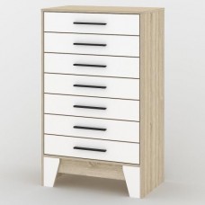 Комод Тиса Мебель 119 Дуб сонома Білий 85.5x40x73 см