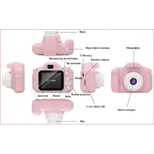 Дитячий цифровий фотоапарат UKC GM14 Фотокамера 3 Мегапікселі з дисплеєм 2″ функція фото та відеозйомка UKC GM14 рожевий Дитячий цифровий фотоапарат UKC GM14 Фотокамера 3 Мегапікселі з дисплеєм 2″ функція фото та відеозйомка UKC GM14 рожевий