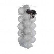 Срібні кульки-ліхтарики Elso 20 шт 1 м Сірий (001NL-20S)