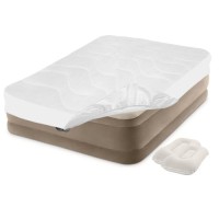 Надувне ліжко Intex 64428-3, 152 х 203 х 46 см, вбудований електричний насос, наматрацник, подушки. Двоспальне