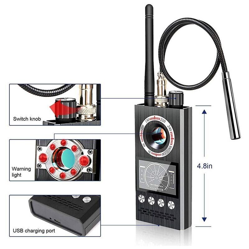 Детектор жучків і прихованих камер, антижучок, індикатор прослушки I-Tech K68 PRO з функцією пошуку магнітів