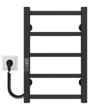 Рушникосушарка електрична Forest П6 200х600 Deffi Чорний JD04 (A.FR.60.20.6.E.B.L.2)