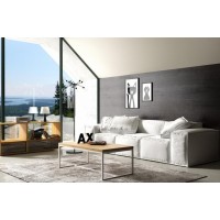 Кавовий журнальний столик у стилі Loft NS-618 380x1000x550 мм Белый Кавовий журнальний столик у стилі Loft NS-618 380x1000x550 мм Белый