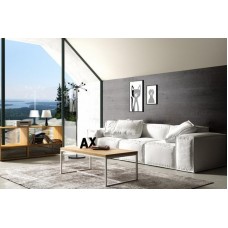 Кавовий журнальний столик у стилі Loft NS-618 380x1000x550 мм Белый