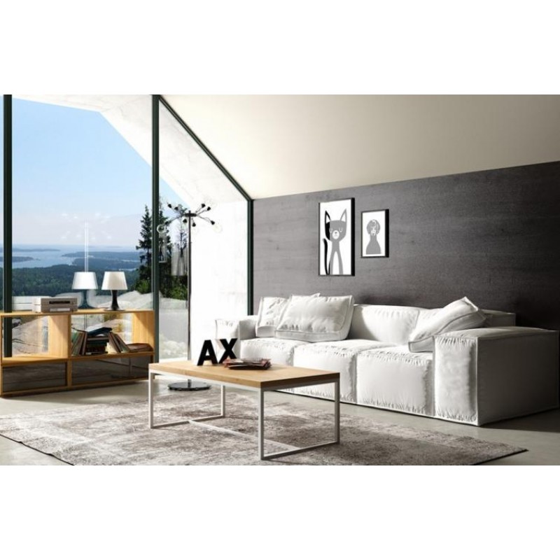 Кавовий журнальний столик у стилі Loft NS-618 380x1000x550 мм Белый