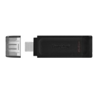 Флеш пам'ять USB Kingston DT 70 Type-C 64 GB USB 3.2 Black (33293_3030409)