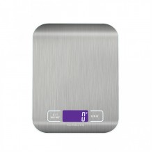 Ваги кухонні електронні Lugi SF-2012 до 5 кг з плоскою платформою на батарейках срібло (ZD3SL)