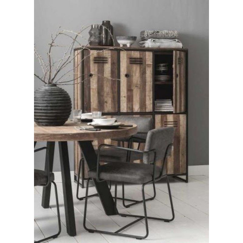 Шафка для зберігання в стилі Loft NS-2260 1630x1200x400 мм Черный