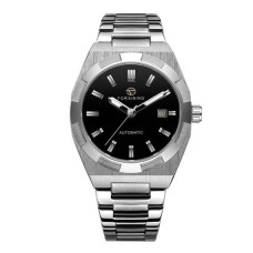 Годинник наручний чоловічий механічний Forsining Temp Сріблястий