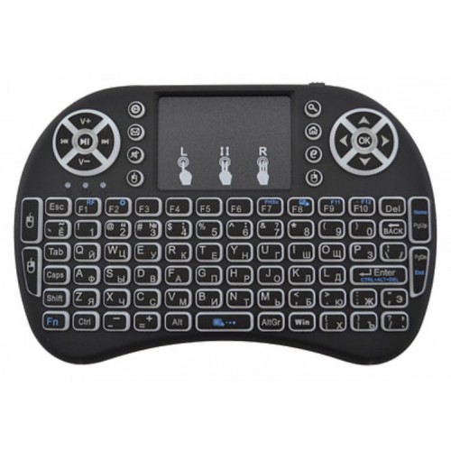Бездротова мультимедійна клавіатура із сенсорною панеллю MK W0818 TOUCH Black (300899BL)