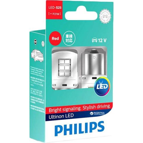 Автолампа діоди PHILIPS 11498ULRX2 P21W LED 12 X2 Red в інтернет супермаркеті PbayMarket!