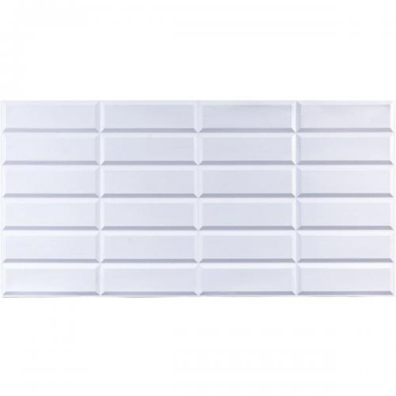 Декоративна панель ПВХ під камінь Sticker Wall 960*480*4мм (D) SW-00001779 Біла