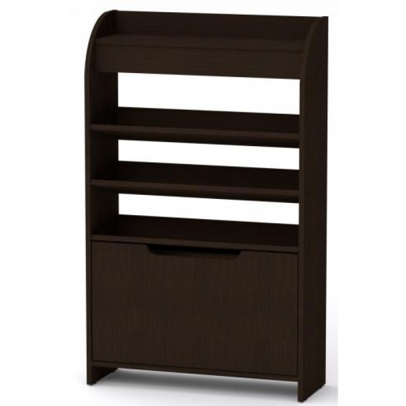 Тумба для взуття з відкритими полицями Компанит ТО 14 70х25х114,2 см Венге темний