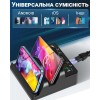 Док-станція з бездротовою зарядкою Addap MCS-F6 з 6 портами 80W Black