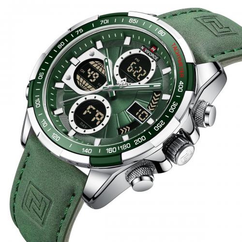 Наручний годинник чоловічий NaviForce Fly ArmyGreen Сріблястий (2743)