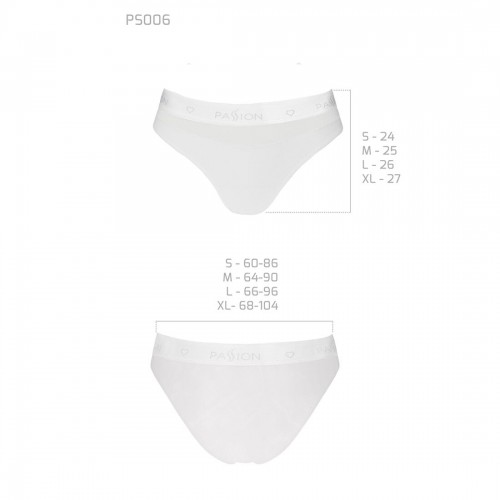 Трусики з прозорою вставкою Passion PS006 PANTIES white, size M в інтернет супермаркеті PbayMarket!