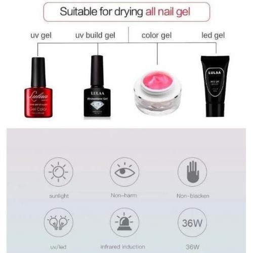 Лампа для гель-лаку MHZ FD 258 Beauty nail 36w 7173 Рожевий Лампа для гель-лаку MHZ FD 258 Beauty nail 36w 7173 Рожевий