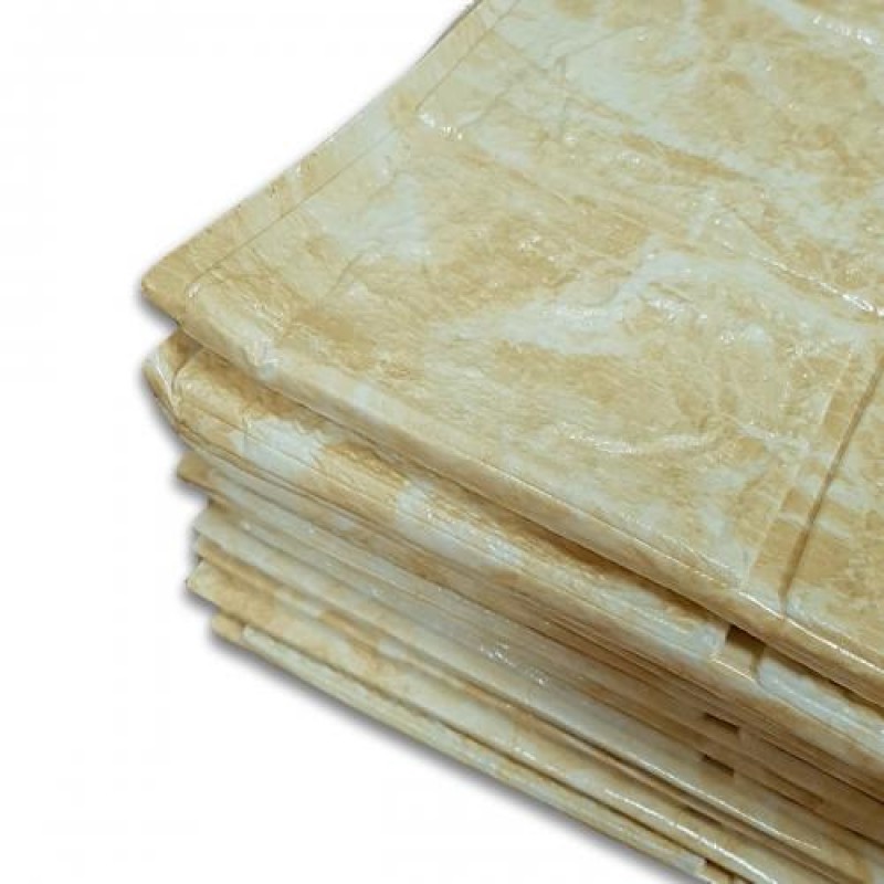 Самоклеюча декоративна 3D панель під цеглу бежевий мармур у рулоні 20 м 3D Loft 20000x700x3мм