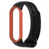 Ремінець MiJobs Double Color для Xiaomi Mi Band 5/6 Black Orange
