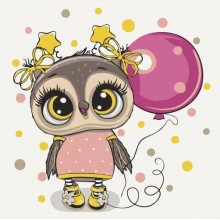 Розпис на полотні Art Craft Совеня з кулькою 15514-AC 30х30 см