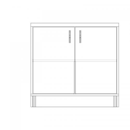 Тумба офісна Тиса Мебель ТМ-125 2 Сонома 76x60x40 см