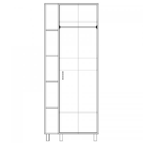 Шафа-Пенал Тиса Мебель ШС-825 Дуб сонома 205x52x80 см Шафа-Пенал Тиса Мебель ШС-825 Дуб сонома 205x52x80 см