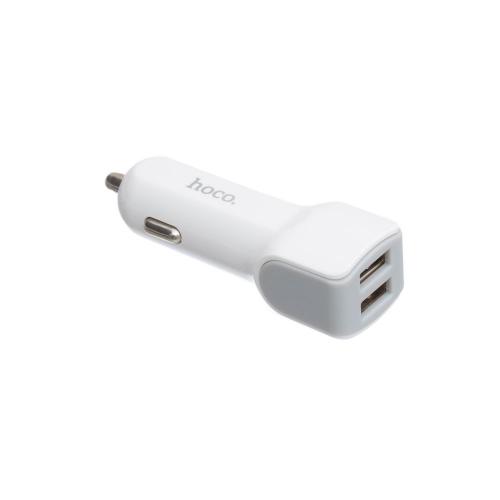 Авто зарядний пристрій Hoco Z23 2USB Lightning колір Білий Авто зарядний пристрій Hoco Z23 2USB Lightning колір Білий
