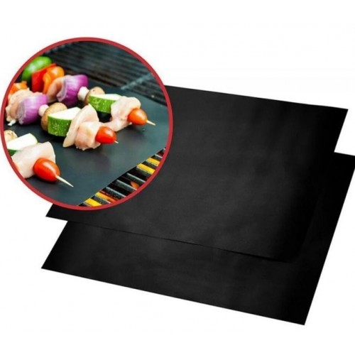 Тефлоновий килимок для гриля No Brand BBQ grill sheet з антипригарним покриттям 33x40 см Чорний (2104618536) Тефлоновий килимок для гриля No Brand BBQ grill sheet з антипригарним покриттям 33x40 см Чорний (2104618536)