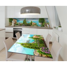 Наклейка 3Д вінілова на стіл Zatarga «Біля берегів Адріатики» 650х1200 мм (Z182223/1st)