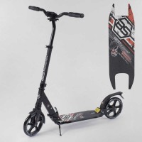Самокат алюмінієвий Best Scooter з PU колесами 2 амортизаторами Black/Red (92087)