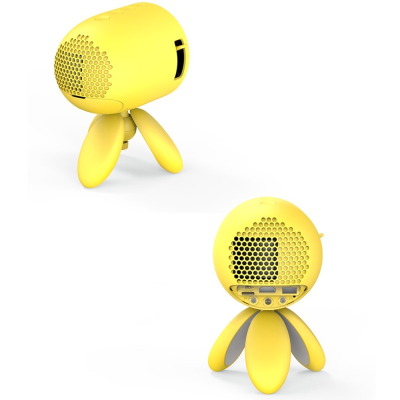 Міні відео-проектор світлодіодний з динаміком YG220 з регульованою підставкою триноги та підтримкою 1080P Жовтий