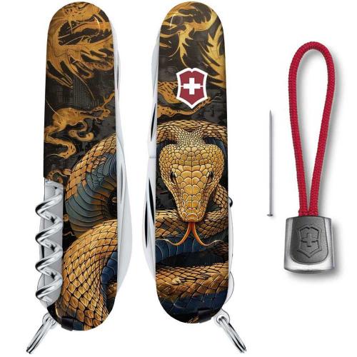 Складаний ніж Victorinox Huntsman Zodiac Дерев'яна змія 91 мм Різнокольоровий (1.3713.3_Z4280pk) Складаний ніж Victorinox Huntsman Zodiac Дерев'яна змія 91 мм Різнокольоровий (1.3713.3_Z4280pk)