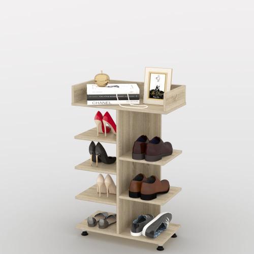 Стелаж для взуття Тиса Мебель ТО-200 Дуб сонома 91x60 см Стелаж для взуття Тиса Мебель ТО-200 Дуб сонома 91x60 см