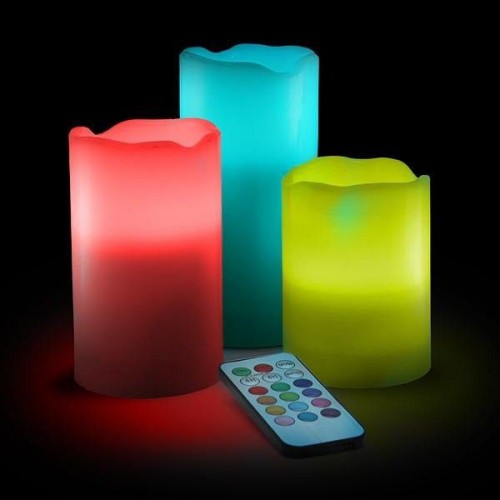 Нічник дитячий світлодіодний Luma Candles Plus різнобарвний на 3 свічки з пультом