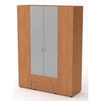 Шафа для одягу з дзеркалами Компаніт Шафа-7 вільха Шафа для одягу з дзеркалами Компаніт Шафа-7 вільха