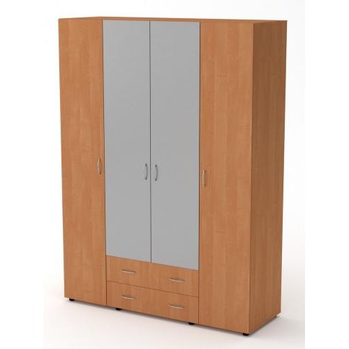 Шафа для одягу з дзеркалами Компаніт Шафа-7 вільха Шафа для одягу з дзеркалами Компаніт Шафа-7 вільха