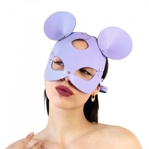 Шкіряна маска зайчика Art of Sex - Mouse Mask, колір Лавандовий в інтернет супермаркеті PbayMarket!