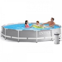 Басейн каркасний фільтр+насос Intex Prism Frame 366-76 см 6503 л Сірий Басейн каркасний фільтр+насос Intex Prism Frame 366-76 см 6503 л Сірий