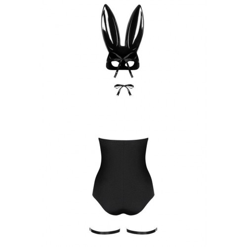 Еротичний костюм кролика Obsessive Bunny costume S/M, black, боді, чокер, гартери, панчохи, маска в інтернет супермаркеті PbayMarket!