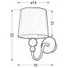 Бра Candellux Bebe 18x22 см Біло-рожевий (21-39163)