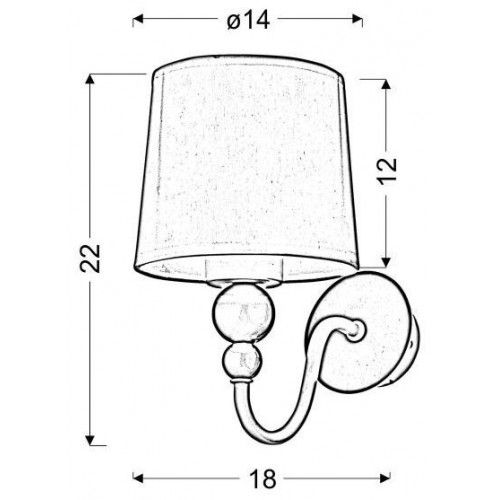 Бра Candellux Bebe 18x22 см Біло-рожевий (21-39163)