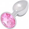 Металева анальна пробка We Love з рожевим кристалом L в інтернет супермаркеті PbayMarket!