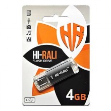 Флеш-накопичувач USB 4GB Hi-Rali Rocket Series Black (HI-4GBVCBK)