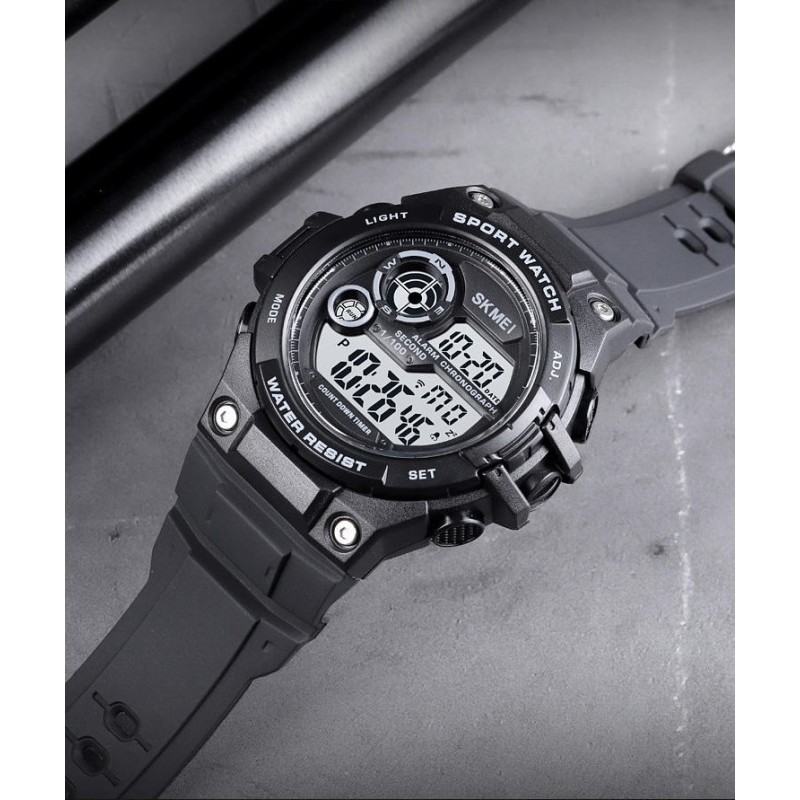 Чоловічий спортивний наручний годинник Skmei 1759 водонепроникні 10 АТМ Чорний