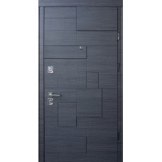 Двері вхідні Ваш Вид Страж / STRAJ Піраміс двухколірна Венге сірий горизонт 850,950х2040х95 Ліве/Праве