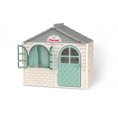 Дитячий ігровий будиночок з шторками DOLONI TOYS 1200*690*1200 мм Біло-Бірюзовий (02550/15) Дитячий ігровий будиночок з шторками DOLONI TOYS 1200*690*1200 мм Біло-Бірюзовий (02550/15)