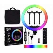 Студійна 360° світлодіодна LED лампа зі штативом XPRO LIVE LIGHT 45 см MJ 18 із сенсорним керуванням та штативом у комплекті (6548_8511)
